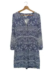 Vorschaubild 1 von Damen Freizeitkleid Gr. 36/S Blau Floral Paisley Viskose Midikleid