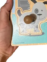 Vorschaubild 4 von Holz Steckpuzzle Tiere Kleinkind Motorik Lernspielzeug