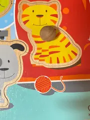 Vorschaubild 3 von Holz Steckpuzzle Tiere Kleinkind Motorik Lernspielzeug