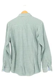 Vorschaubild 2 von Herren Freizeithemd Kariert Grün Gr. 40 Langarm Klassisch