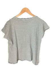 Vorschaubild 2 von Damen T-Shirt Leinen gestreift Kurzarm Mehrfarbig Gr. 40/L