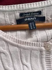 Vorschaubild 7 von Damen Strickjacke Gr. 38/M Rosa Zopfstrick Baumwolle Klassisch