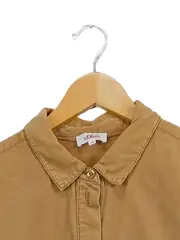 Vorschaubild 2 von Hemdbluse Damen Gr. 38/M Braun Casual Langarm Baumwolle