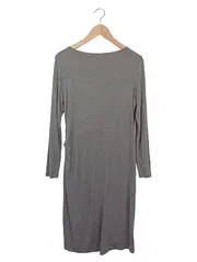 Vorschaubild 2 von Strickkleid Damen 42/XL Grau Viskose Elegant Midikleid