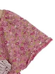 Vorschaubild 2 von Mädchen Freizeitkleid Blumenmuster Rosa Gr. 116 Rüschen