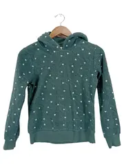 Vorschaubild 1 von Kinder Kapuzenpullover Hoodie Grün Herzmuster Gr. 146/152 Casual