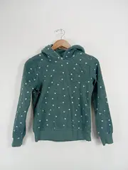 Vorschaubild 2 von Kinder Kapuzenpullover Hoodie Grün Herzmuster Gr. 146/152 Casual