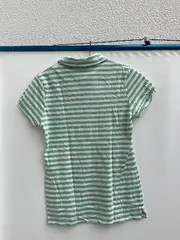 Vorschaubild 3 von Damen Poloshirt gestreift Grün Gr. 38