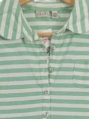 Vorschaubild 4 von Damen Poloshirt gestreift Grün Gr. 38