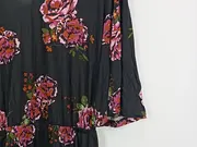 Vorschaubild 3 von Damen Sommerkleid Blumenmuster Gr. 38 M Schwarz Freizeit