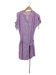 Vorschaubild 1 von Damen Blusenkleid Gr. 38 M Mehrfarbig Blumenmuster Casual