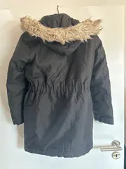 Vorschaubild 5 von Kinder Parka Schwarz mit Kapuze Kunstfellbesatz Einheitsgröße