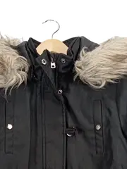Vorschaubild 2 von Kinder Parka Schwarz mit Kapuze Kunstfellbesatz Einheitsgröße