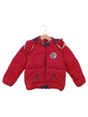 Vorschaubild 1 von Kinder Winterjacke Rot Gr. 118/120 Outdoor Steppjacke Kapuze Casual