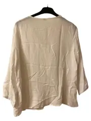 Vorschaubild 2 von Bluse Damen 3/4 Arm Weiß Gr. 40/L Modal Rüschen