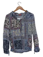 Vorschaubild 1 von EDC Damen Bluse Langarm Paisley Muster Gr. 36/S Mehrfarbig Bohemian