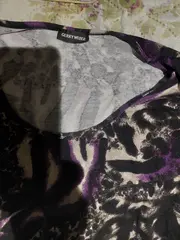 Vorschaubild 2 von Damen Langarmshirt Animal-Print Gr. 42/XL Mehrfarbig Lila