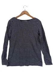 Vorschaubild 1 von Damen Langarmshirt gestreift Gr. 38/M Blau Casual Baumwolle