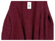 Vorschaubild 3 von Strickjacke Damen Gr. 38/M Rot Casual Strickmuster Metallic-Look