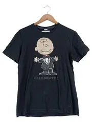 Vorschaubild 1 von Herren T-Shirt Grafik Print Kurzarm Schwarz Gr. L