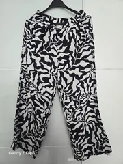 Vorschaubild 2 von Damen Stoffhose Blau Blumenmuster Gr. 36 Casual