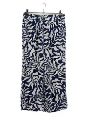 Vorschaubild 1 von Damen Stoffhose Blau Blumenmuster Gr. 36 Casual