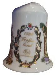 Vorschaubild 2 von Flößerland Weihnachtsglocke 1998 Porzellan Glocke Weiß