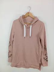 Vorschaubild 2 von Damen Hoodie Gr. 36/S Rosa Casual Florales Muster