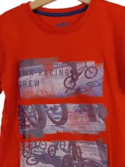 Vorschaubild 4 von Kinder Sport Shirt BMX Racing Crew Gr. 122/128 Orange Baumwolle
