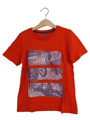 Vorschaubild 1 von Kinder Sport Shirt BMX Racing Crew Gr. 122/128 Orange Baumwolle