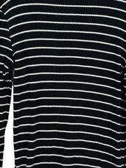 Vorschaubild 5 von Damen Langarmshirt Gestreift Schwarz Basic Gr. XS (34/XS) Rippstrick