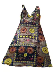 Vorschaubild 2 von Damen Freizeitkleid Bohemian Mehrfarbig Gr. 38 Viskose