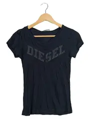 Vorschaubild 1 von Damen T-Shirt Gr. 36/S Schwarz Streetwear Logo-Print