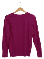 Vorschaubild 2 von Damen Pullover Gr. M Lila Rundhals Langarm Viskose Mix