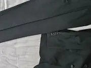 Vorschaubild 2 von Anzug Herren 54 XXL Sakko Hose Schwarz Gestreift Wolle Business