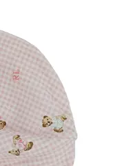 Vorschaubild 2 von Baby Mütze Rosa Teddybären Karo Baumwolle NEU