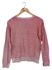 Vorschaubild 2 von Damen Pullover Rosa Herz Gr. 34/XS Casual Langarm