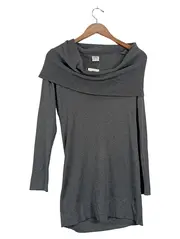 Vorschaubild 1 von Damen Strickkleid Rollkragen Gr. 38/M Grau Casual Herbst Winter