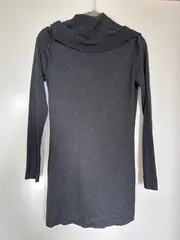 Vorschaubild 2 von Damen Strickkleid Rollkragen Gr. 38/M Grau Casual Herbst Winter