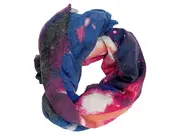 Vorschaubild 1 von Damen Schal Weltraum-Muster Mehrfarbig Blau Pink 136x126cm