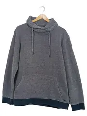 Vorschaubild 1 von Herren Kapuzenpullover Hoodie Stehkragen Grau Meliert Gr. XL