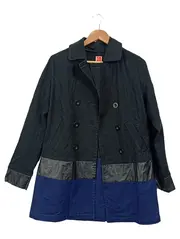 Vorschaubild 1 von Damen Übergangsmantel Gr. 38/M Schwarz Blau Colorblock