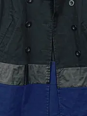 Vorschaubild 4 von Damen Übergangsmantel Gr. 38/M Schwarz Blau Colorblock