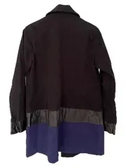 Vorschaubild 2 von Damen Übergangsmantel Gr. 38/M Schwarz Blau Colorblock