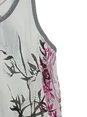 Vorschaubild 4 von Damen Top Shirt Gr. 40 L Mehrfarbig Blumenmuster Casual Baumwolle