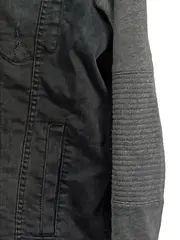 Vorschaubild 2 von Herren Jeansjacke Kapuze Schwarz Gr. 50/L Casual Baumwolle