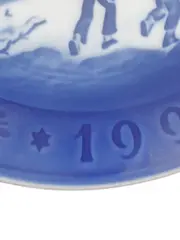Vorschaubild 3 von Weihnachtsteller 1993 Porzellan Sammelteller Blau 18 cm
