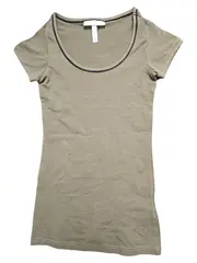 Vorschaubild 1 von Damen T-Shirt Grün Gr. 32/XXS Casual Kurzarm Shirt