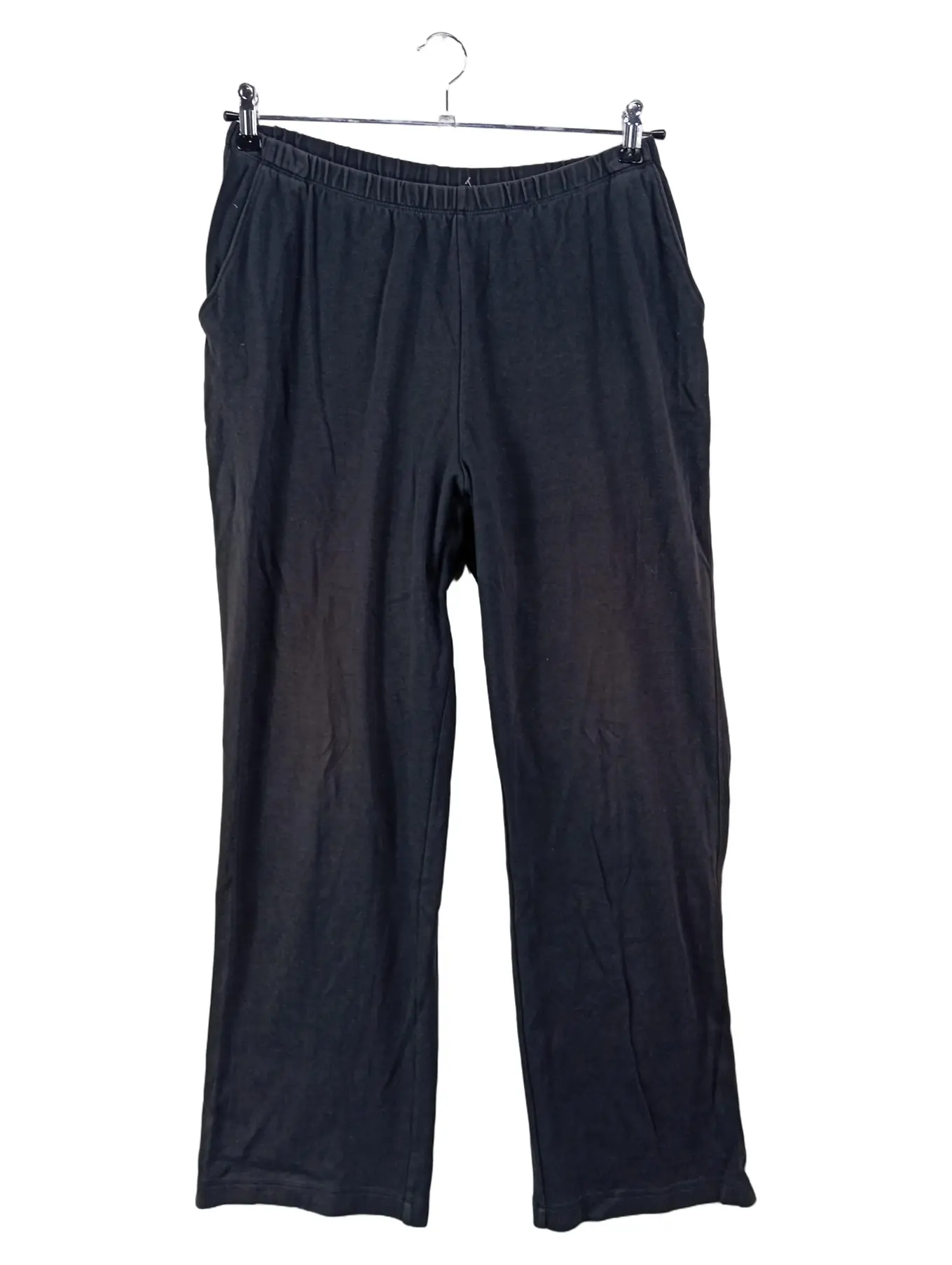 LANDS' END LANDS END Damen Jogginghose Gr. 38/M Schwarz Baumwolle Casual Sportlich