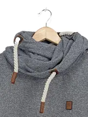 Vorschaubild 2 von Herren Kapuzenpullover Hoodie Gr. M Grau Meliert Sweatshirt